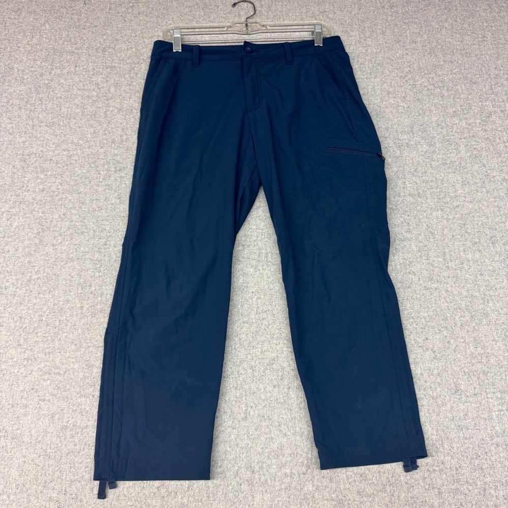 Eddie Bauer First Ascent Pants Size 4 Navy Blue Hiking Ripstop Cargo Outdoor 754